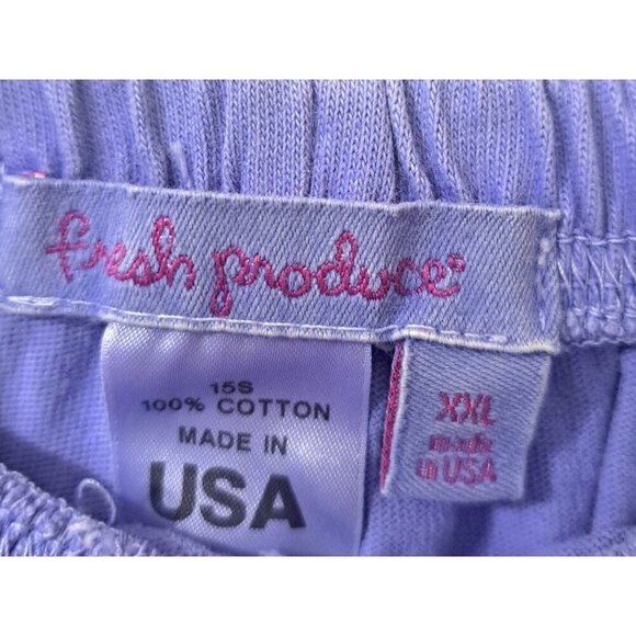 Fresh Produce Women's  XXL Purple Elastic Waist Cropped Pants 20" Inseam - Picture 2 of 6